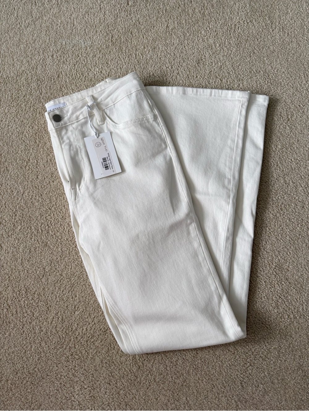 Flying Monkey Cream Flare Jeans - High-Rise